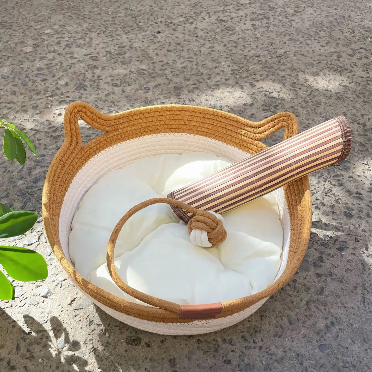 four seasons woven cat bed – breathable rattan cat nest