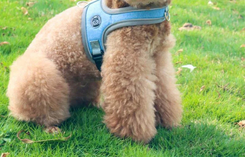 no-pull nylon dog harness - reflective, adjustable anti-burst vest