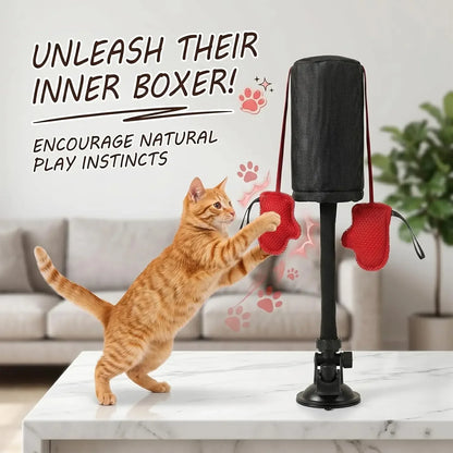 Paw Punch Cat Boxing Bag – Interactive Spring Indoor Exercise Toy
