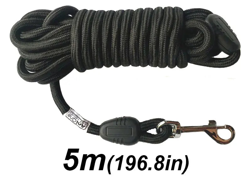 5m ~ 15m heavy duty nylon long line training leash for medium & large dogs