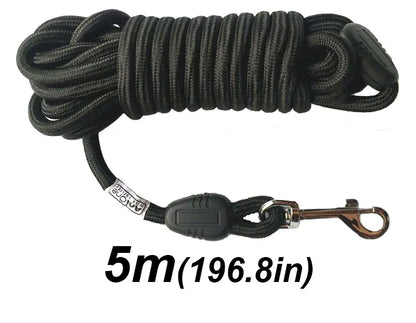 5m ~ 15m Heavy Duty Nylon Long Line Training Leash for Medium & Large Dogs