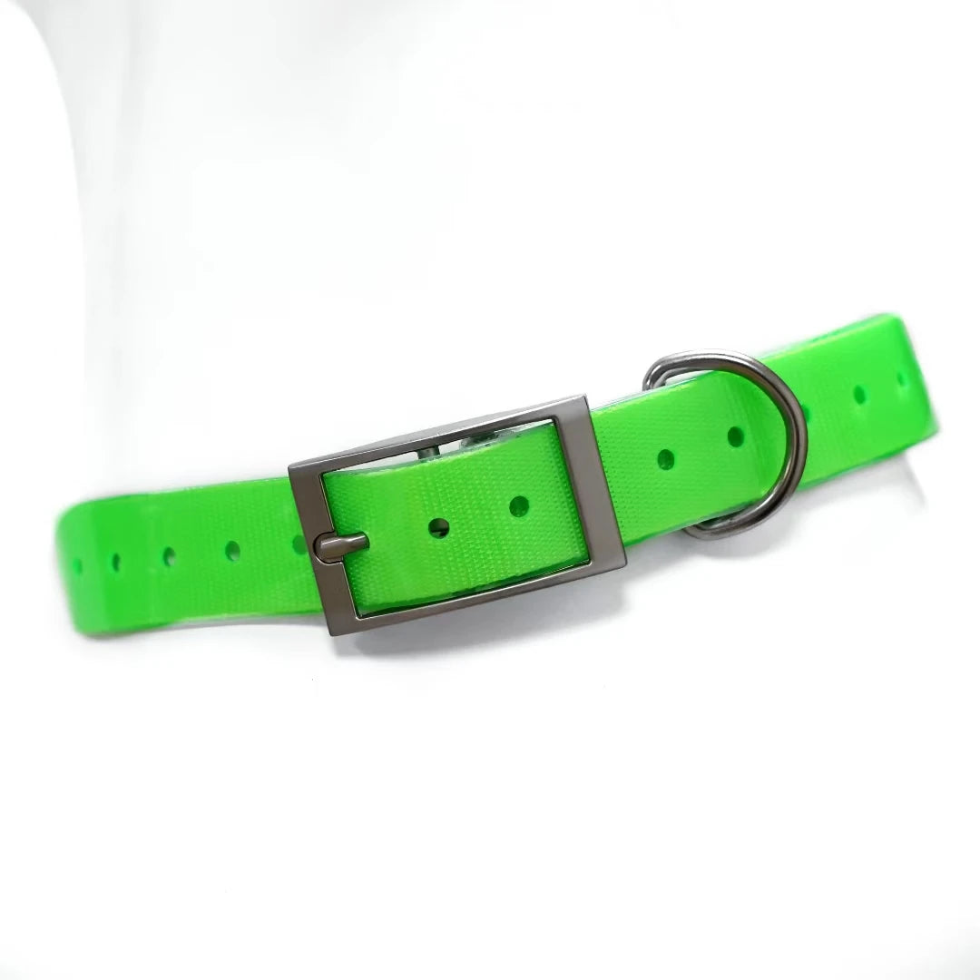 2.5cm wide heavy-duty tpu dog collar for hunting, training, and everyday walks