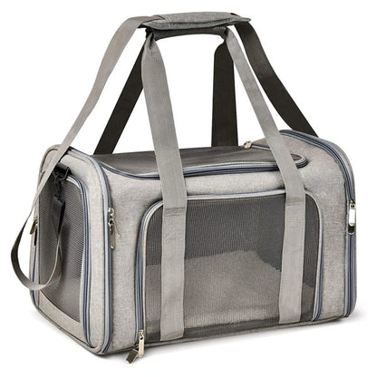 Collapsible Travel Pet Carrier for Cats & Dogs up to 15 Lbs