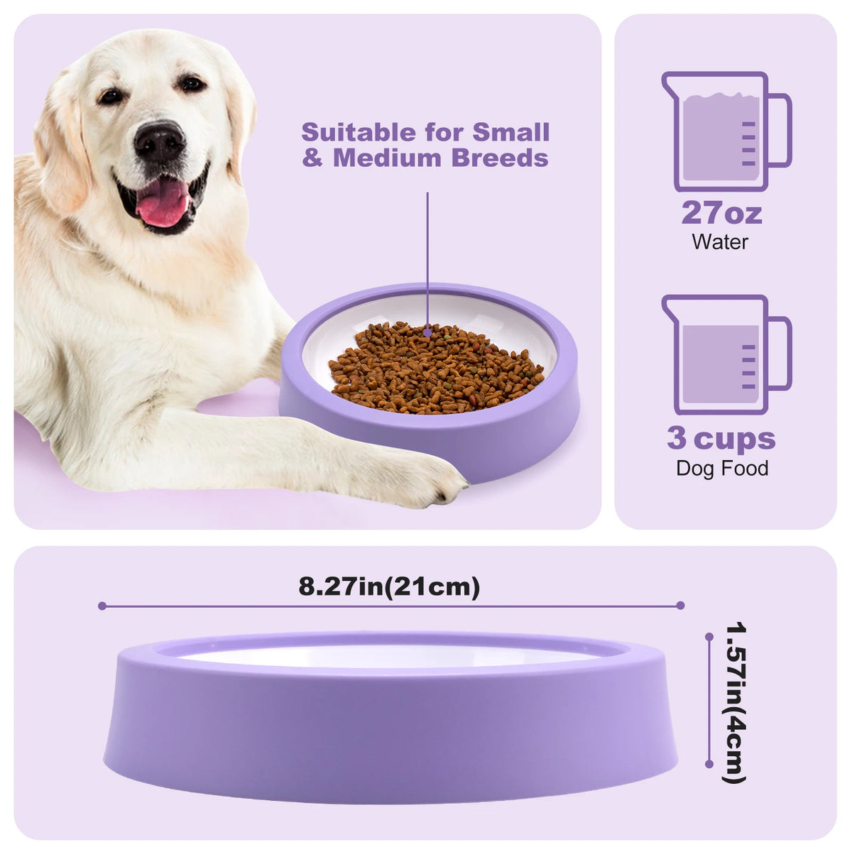 maze design slow feeder dog bowl – anti-gulping feeding dish