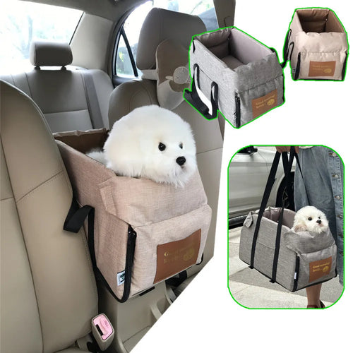 Portable Car Booster Seat & Carrier Bag for Small Dogs & Cats