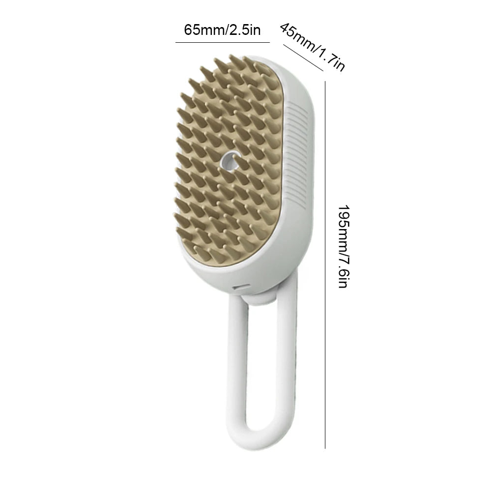 usb rechargeable pet brush with electric water spray – comb