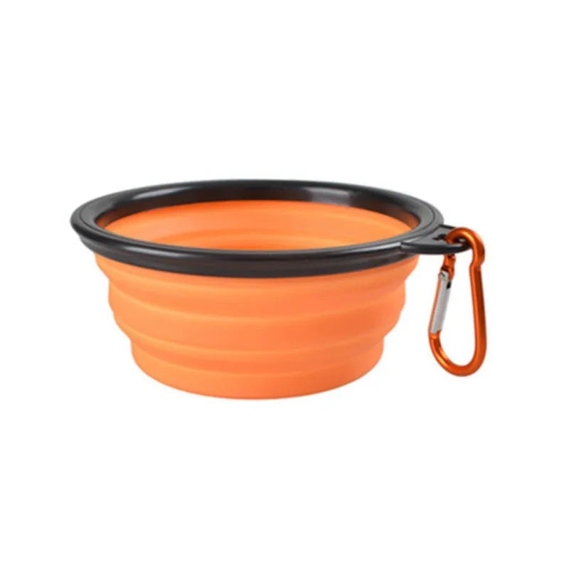 collapsible silicone pet bowl – portable travel food & water bowl