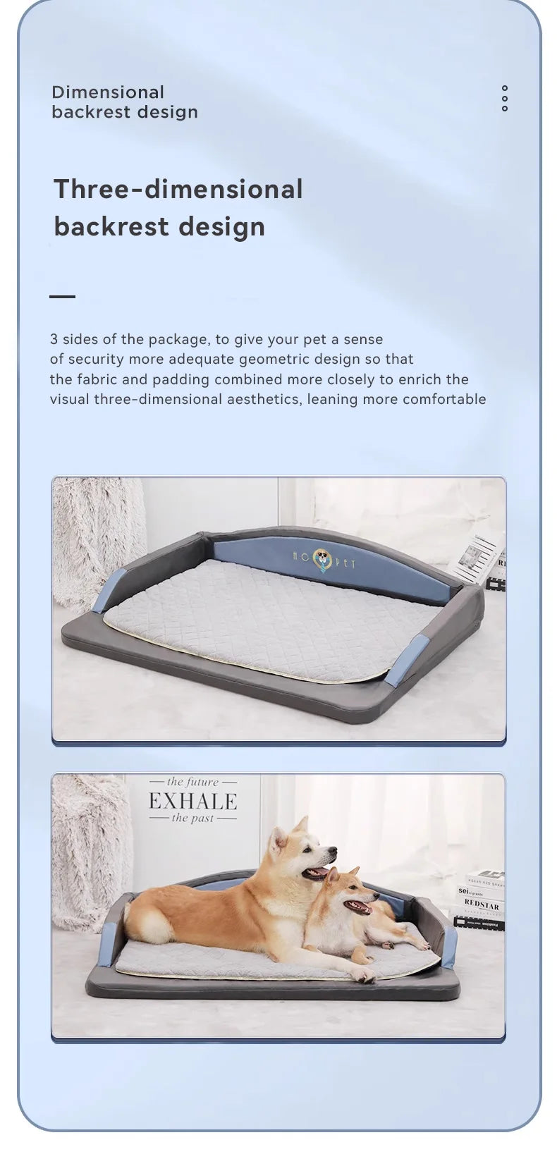 orthopedic dog bed for large dogs, washable foam sofa bed, waterproof