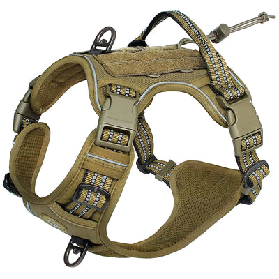 Adjustable Tactical MOLLE Dog Vest Harness for Medium, Large Dogs
