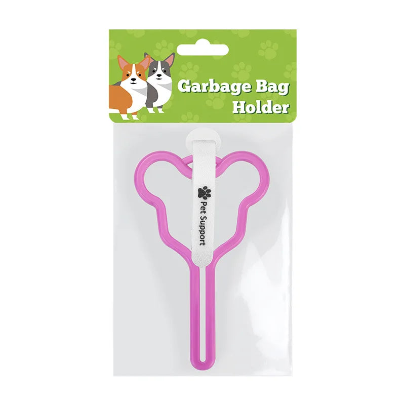 hands-free dog poop bag dispenser with adjustable leash clip holder