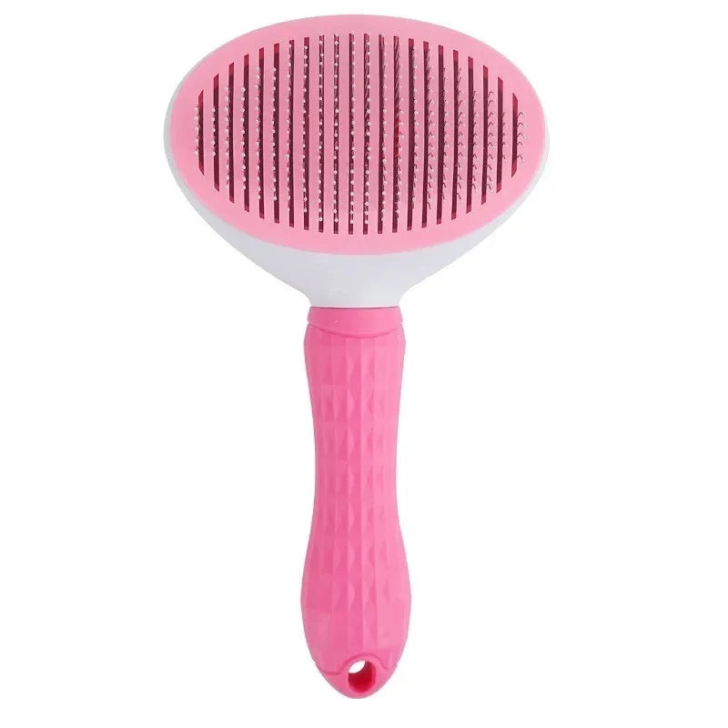 self-cleaning pet hair brush – dematting comb for dogs & cats
