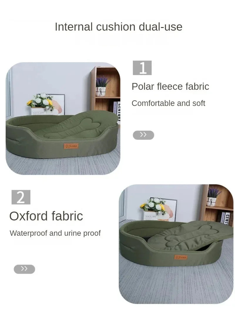 fluffy pet bed cushion - cozy winter sofa mat for small to large dogs