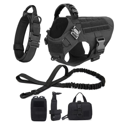 Tactical Dog Harness with MOLLE System – Heavy-Duty Large Dog Vest