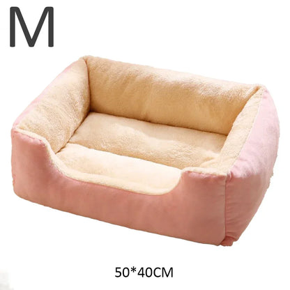 Cozy Plush Pet Bed for Cats & Dogs – Soft Breathable Basket