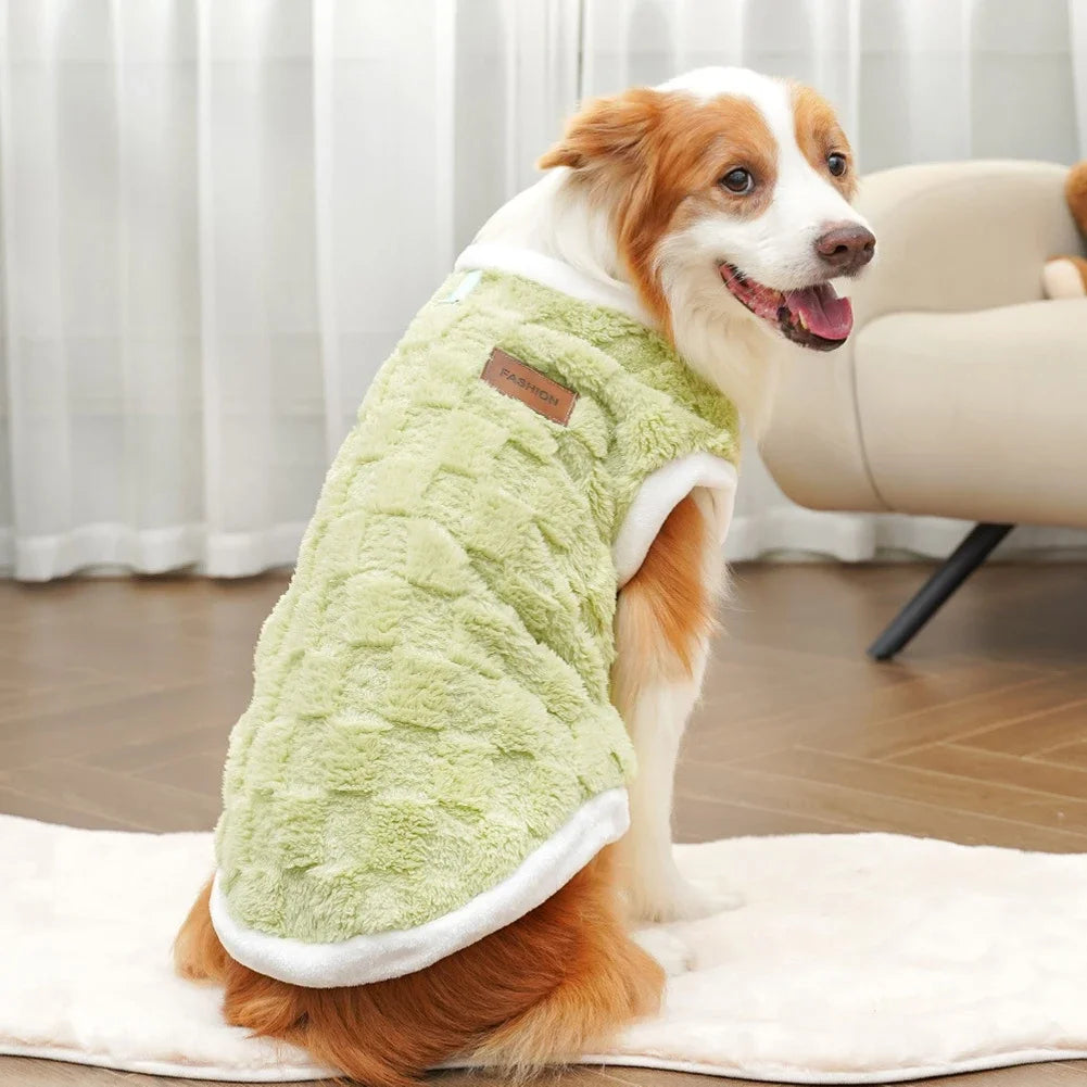 flannel dog sweater – warm winter pullover for small to large dogs
