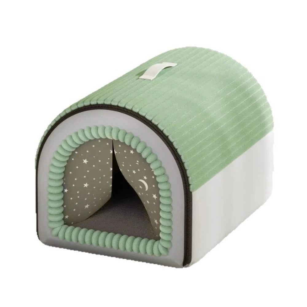 thickened winter pet bed - enclosed dog house & cat tent, washable