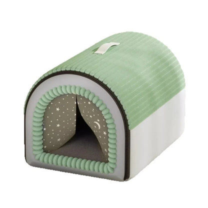 Thickened Winter Pet Bed - Enclosed Dog House & Cat Tent, Washable