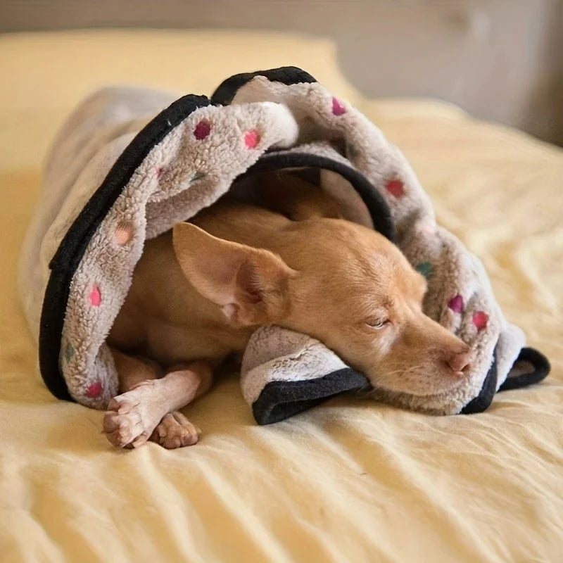 soft fluffy dot pattern pet blanket for cats and dogs warm coral fleece