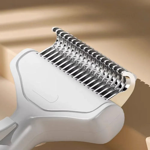 Curved Stainless Steel Pet Deshedding Brush for Dogs & Cats, Grooming