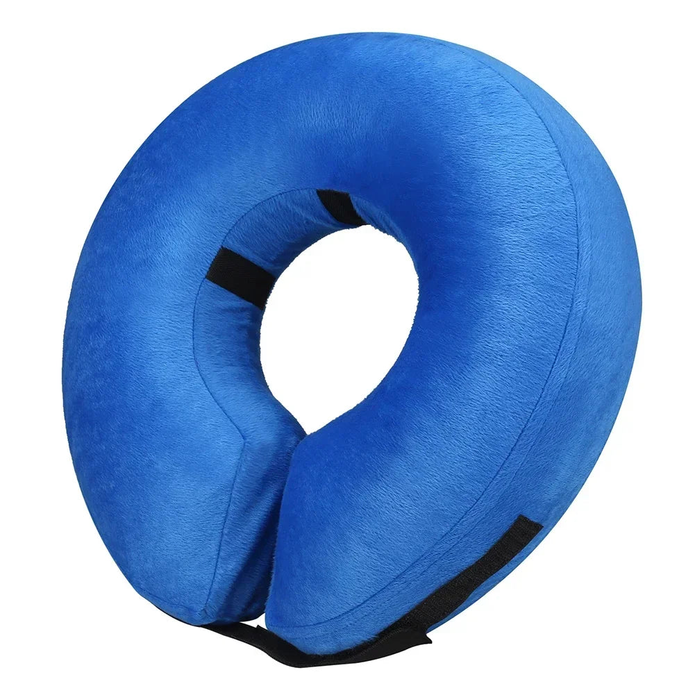 inflatable pet recovery collar after surgery - soft, comfortable cone alternative