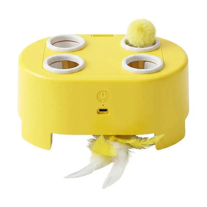 Interactive Whack-A-Mole Cat Toy Automatic Pop-Up Feather Toy