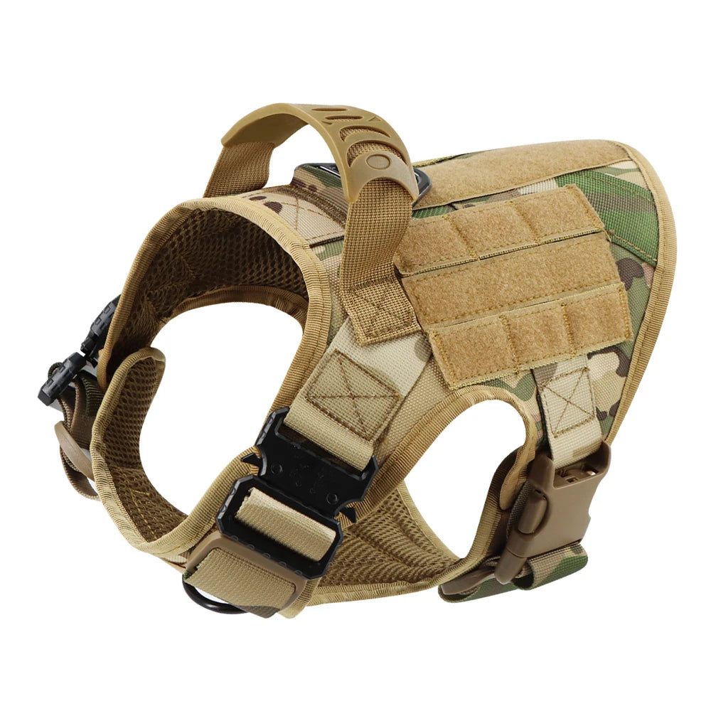 tactical dog harness with molle system – heavy-duty large dog vest