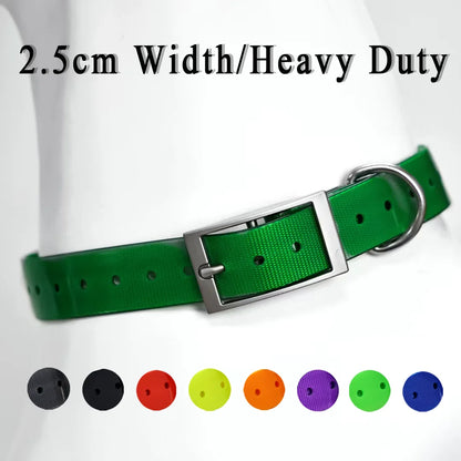 2.5cm Wide Heavy-Duty TPU Dog Collar for Hunting, Training, and Everyday Walks