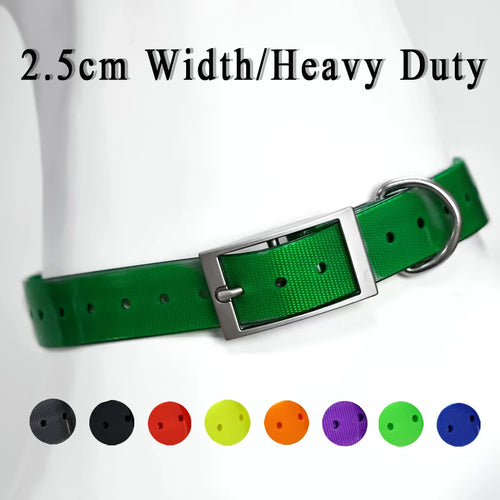 2.5cm Wide Heavy-Duty TPU Dog Collar for Hunting, Training, and Everyday Walks