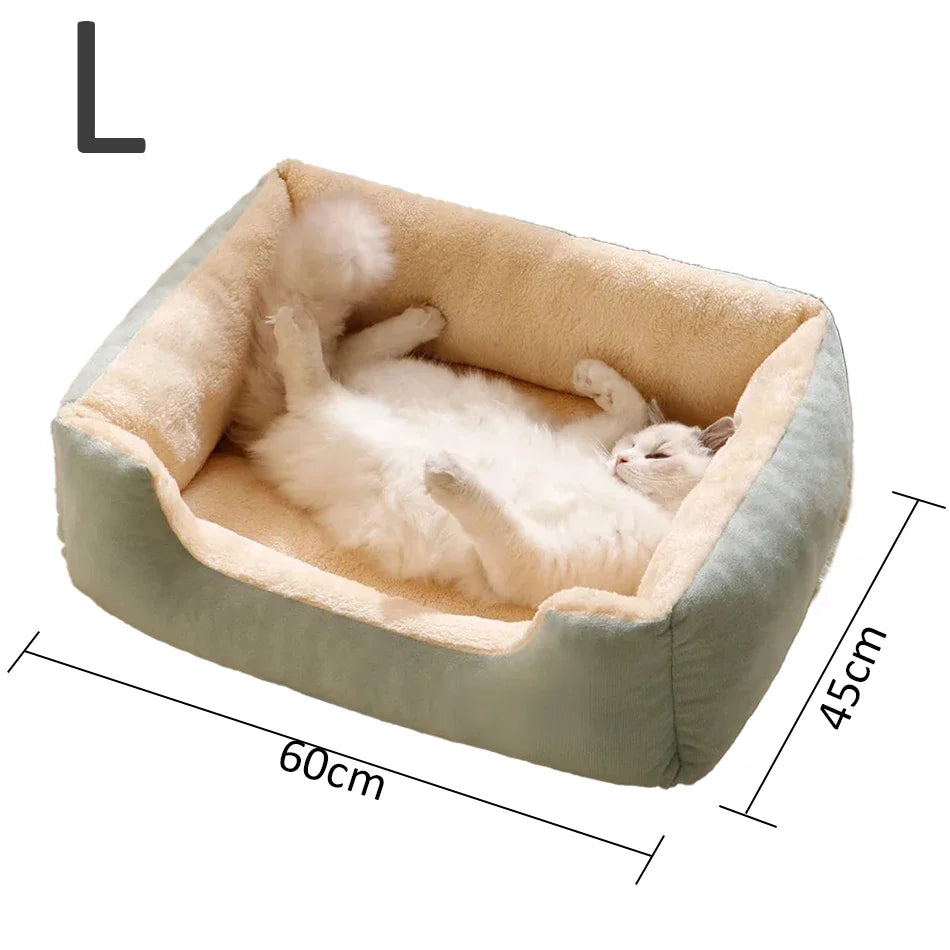 cozy plush pet bed for cats & dogs – soft breathable basket