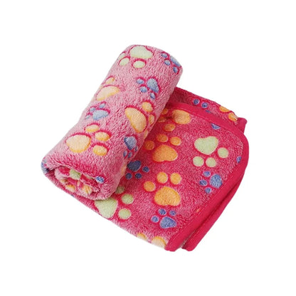 Soft Coral Fleece Pet Blanket – Cozy Warm Mat for Cats & Dogs