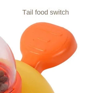 cartoon duck 2-in-1 interactive treat dispenser toy for dogs & cats