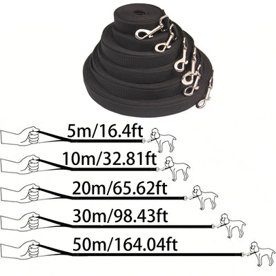 Durable Long Nylon Dog Training Leash for Walking and Outdoor Use