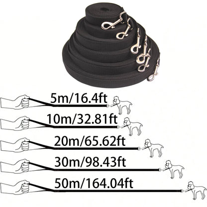 Durable Long Nylon Dog Training Leash for Walking and Outdoor Use