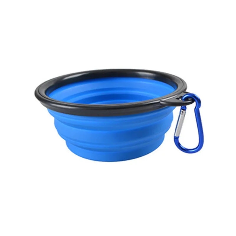 collapsible silicone pet bowl – portable travel food & water bowl