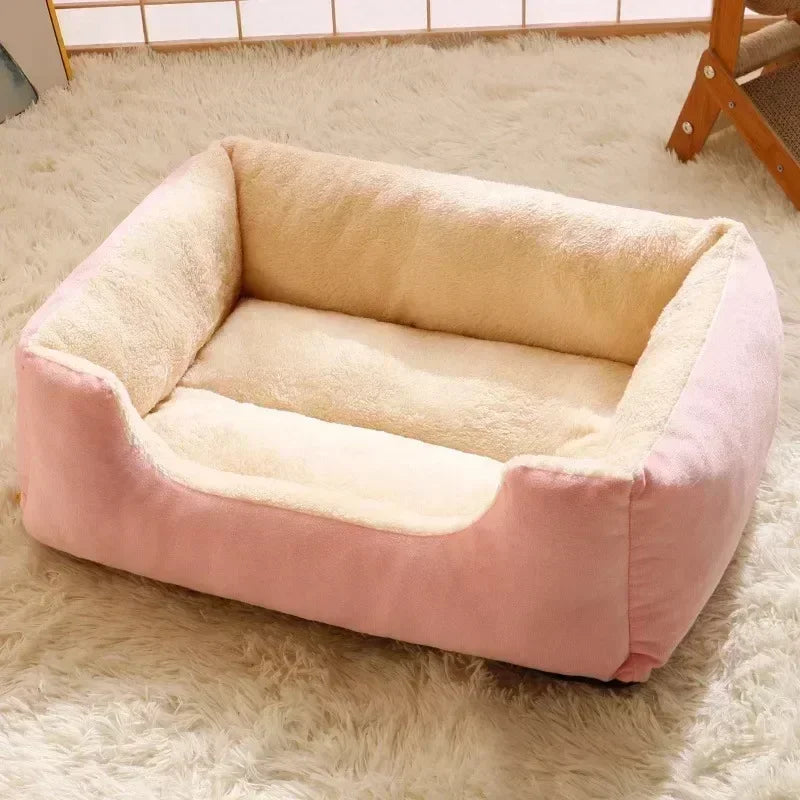 plush pet bed for cats & small dogs – soft breathable cushion