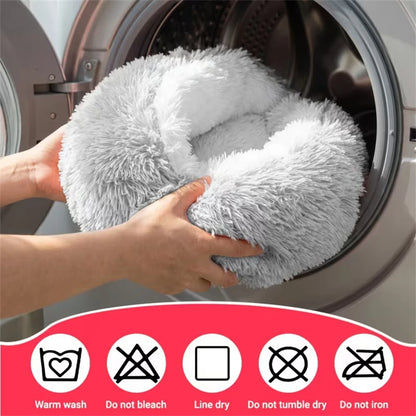 Cozy Shell-Shaped Plush Cat Bed, Warm Semi-Enclosed Nest for puppies