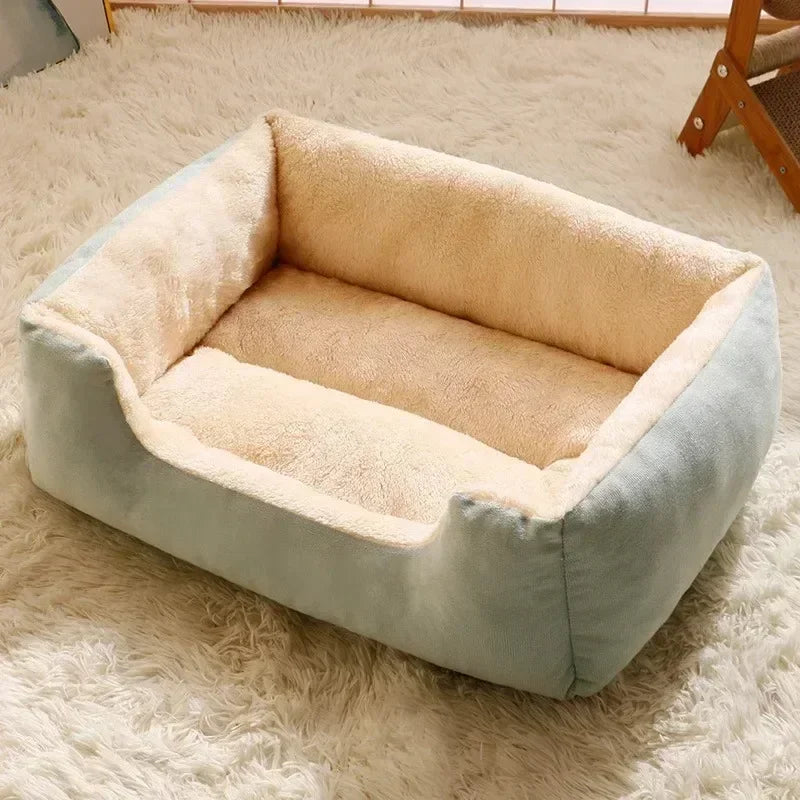 plush pet bed for cats & small dogs – soft breathable cushion
