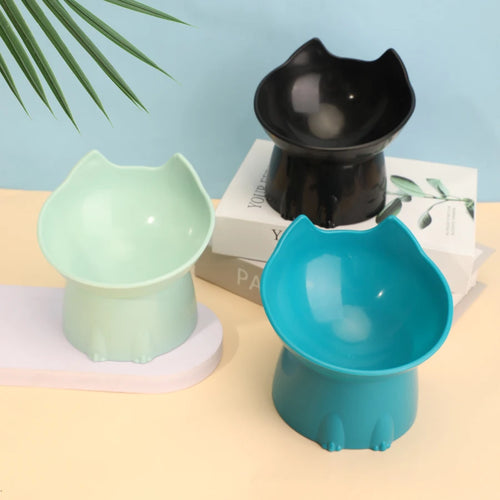 Whisker Ware Elevated Cat Bowl – Anti-Tip Raised Feeding Dish