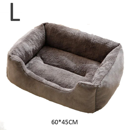 Cozy Plush Pet Bed for Cats & Dogs – Soft Breathable Basket