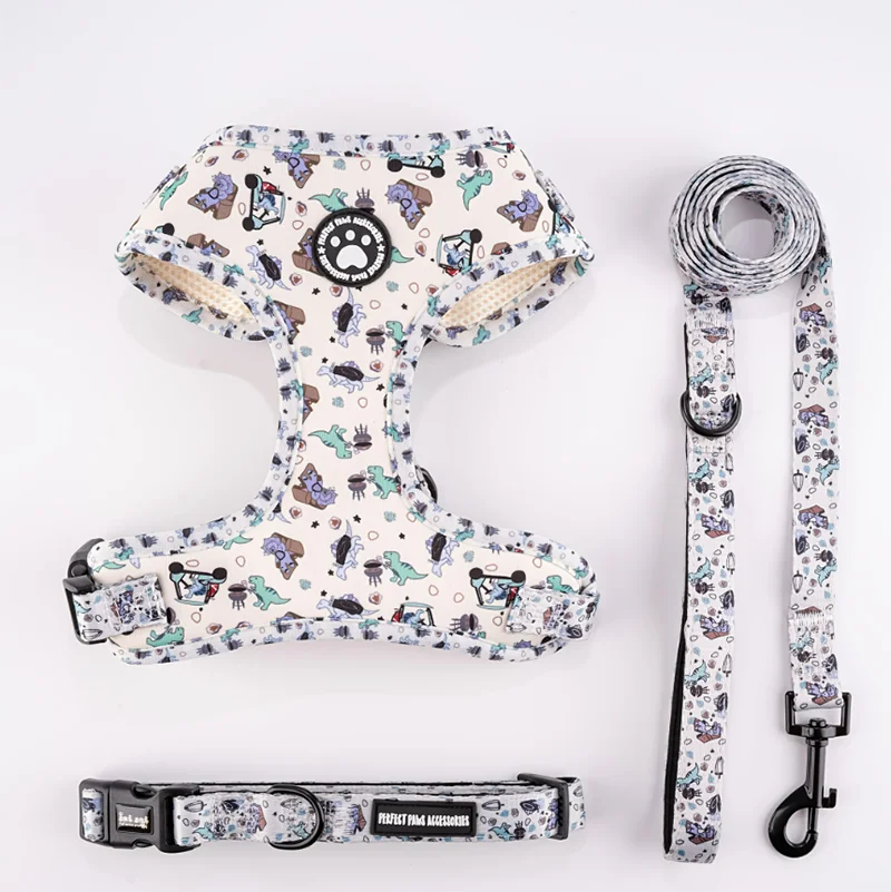 3-in-1 adjustable dog harness and leed set with padded chest vest