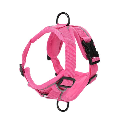 Breathable Puppy Harness Leash Set with Reflective Chest Strap Vest