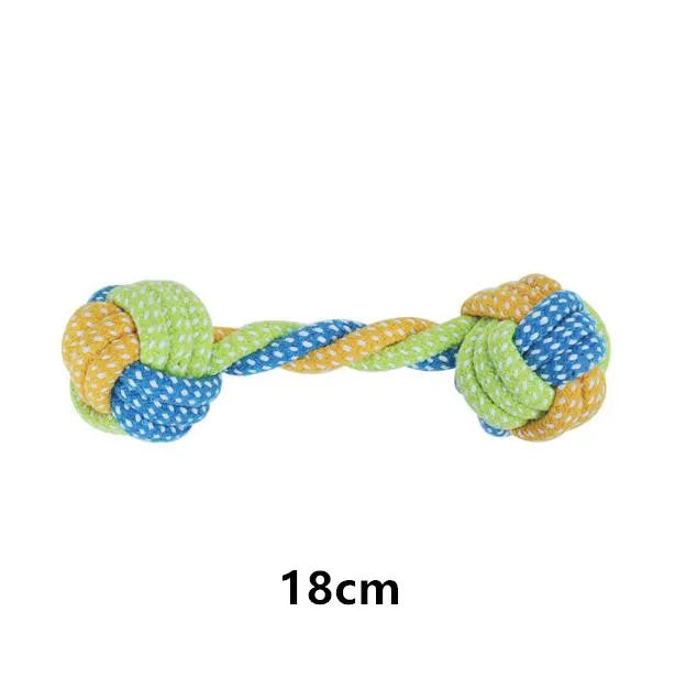 cotton rope chew ball toy for dogs - interactive dental care time