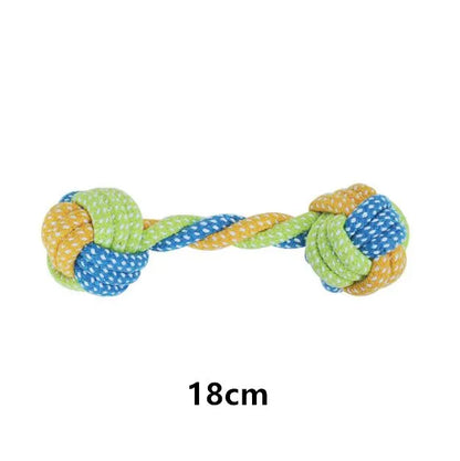 Cotton Rope Chew Ball Toy for Dogs - Interactive Dental Care Time