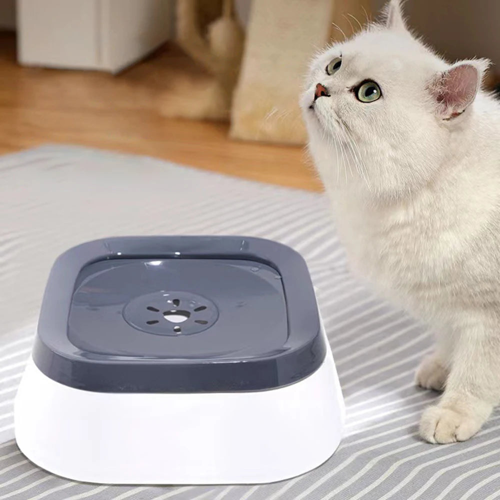 splash-proof floating pet water bowl – spill-proof car dispenser