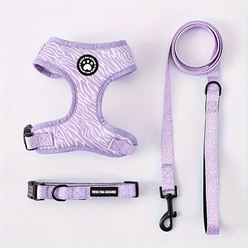 3-in-1 adjustable dog harness and leed set with padded chest vest