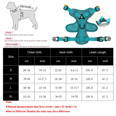 Adjustable Harness & Leash Set for Small Dogs - Reflective, Breathable