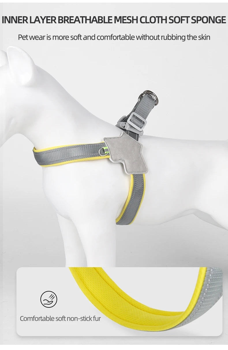 no-pull vest harness for small dogs & cats - reflective, adjustable