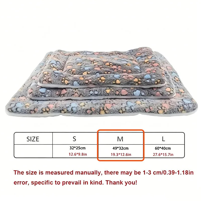 1pc double-sided plush pet mat and bed for cats and dogs, soft and warm