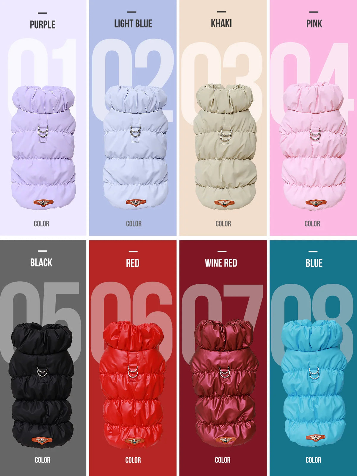 thick warm 3-layer puppy jacket for autumn winter poodle teddy yorkie