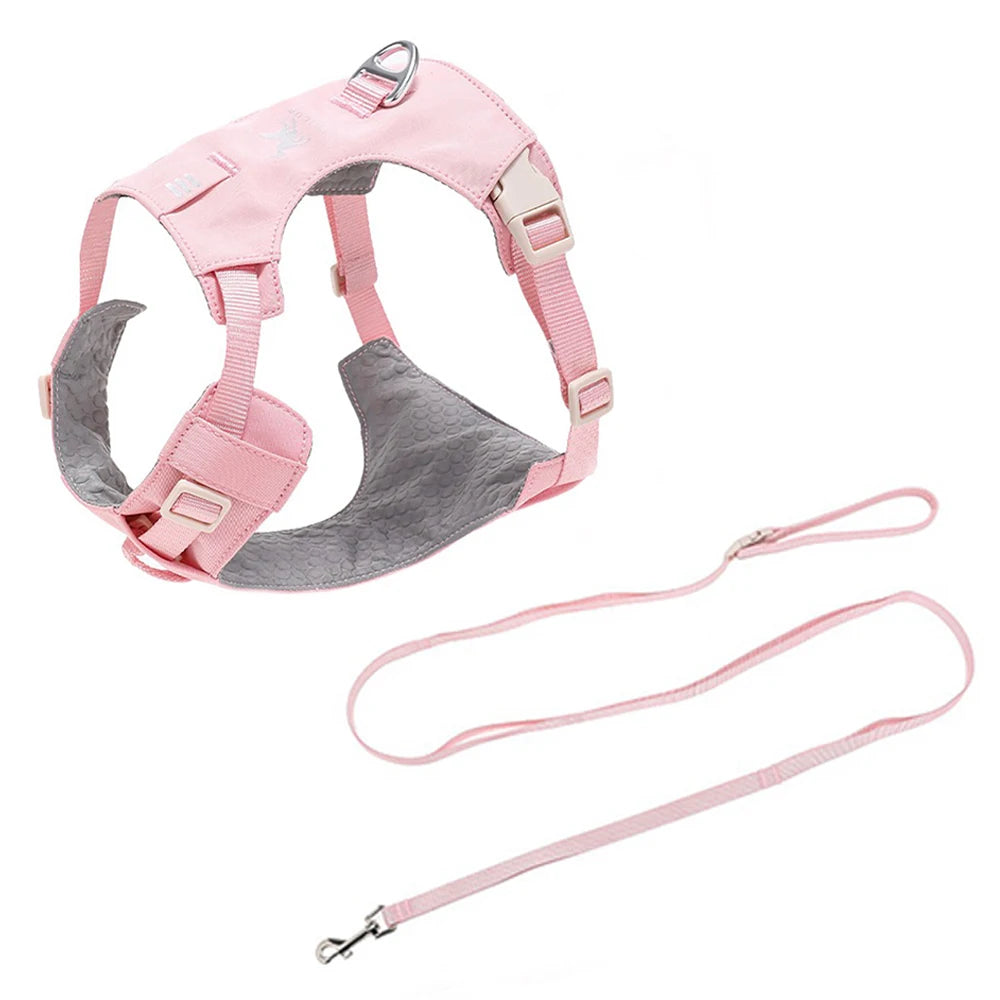 lightweight dog harness & leash set - anti-pull, escape-proof fit